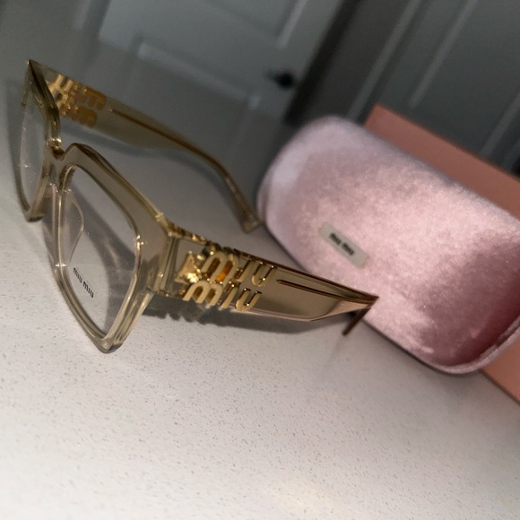 Miu Miu Tan Eyeglasses - Picture 3 of 9